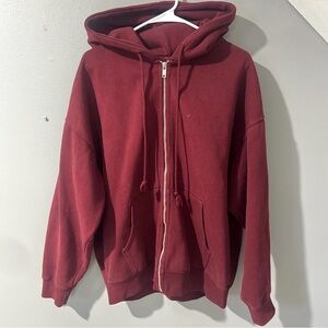 Brandy Melville Maroon zip up